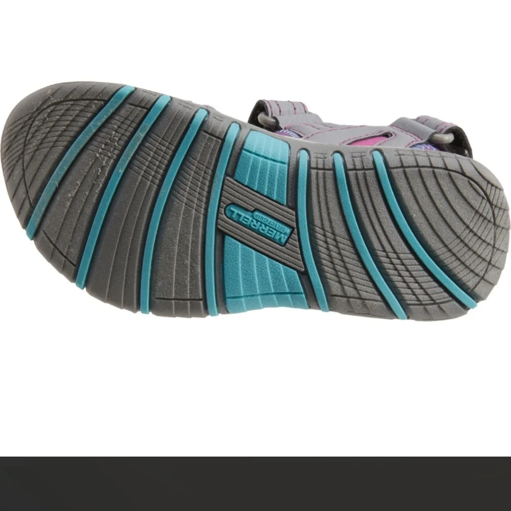 Merrell Kids Gray Pink Teal Sport Sandals